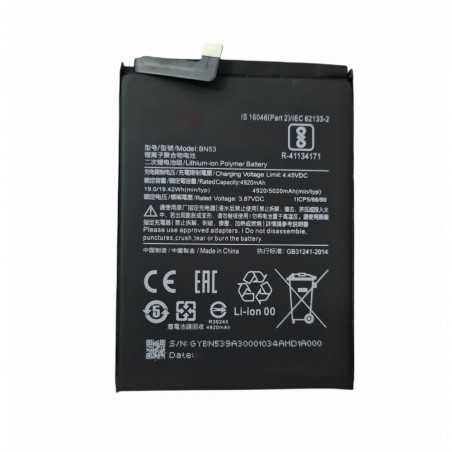 Batteria Compatibile BN53 Per Xiaomi Redmi Note 9 Pro / Redmi Note 10 Pro 