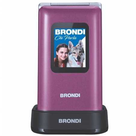 BRONDI Amico Prezioso Telefono Cellulare Senior DualSim Fotocamera 1.3 MP Controllo Remoto | Viola