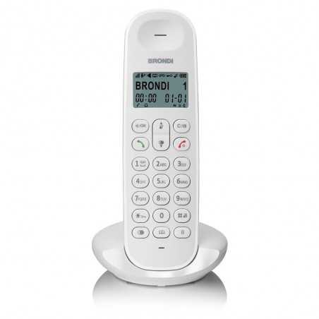 Brondi LOTUS Telefono Cordless Vivavoce Eco Dect Sveglia Rubrica | Bianco