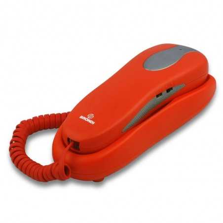 Brondi Nemo Telefono Fisso Tasti Comodi Rubrica con 10 Numeri | Rosso