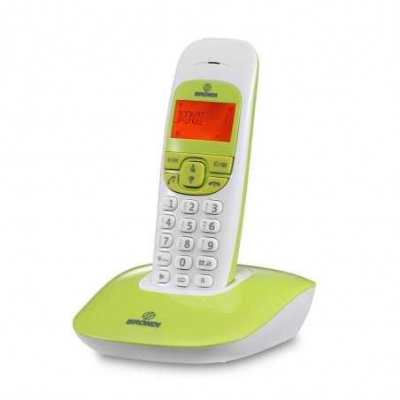 Brondi NICE Telefono Cordless Design Volume Regolabile Display Grande | Bianco e Verde