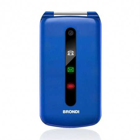 Brondi PRESIDENT Cellulare Ultra Sottile e con Icone LED sul Flip Fotocamera 1.3MP Blu