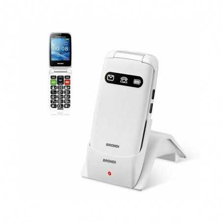 BRONDI Amico Favoloso Cellulare Senior DualSim GSM QUADRI Band | Bianco