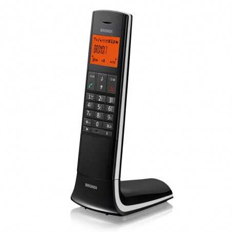 BRONDI LEMURE Telefono Cordless Grande Display Retroilluminato Menù Intuitivo | Nero