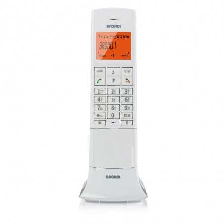 BRONDI LEMURE Telefono Cordless Grande Display Retroilluminato Menù Intuitivo | Bianco