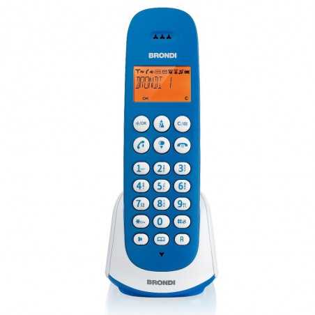 BRONDI ADARA Telefono Cordless Grande Display Retroilluminato Menù Intuitivo | Blu e Bianco