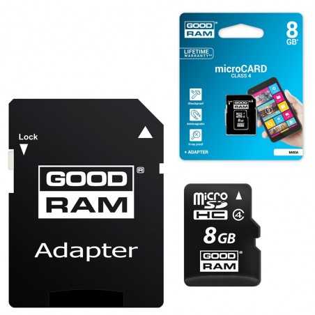 GoodRam MicroSD 8GB Class 4 + Adapter