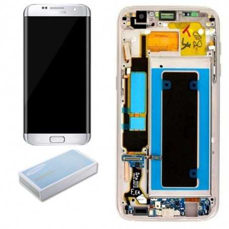 Samsung SERVICE PACK Display LCD ORIGINALE + Frame Per Galaxy G935 S7 Edge | Silver ARGENTO