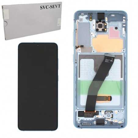 Samsung SERVICE PACK Display LCD ORIGINALE + Frame Galaxy S20 4G G980 5G G981 | Blue | NO CAM