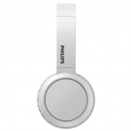 Philips Cuffie Bluetooth Con tasto Bass Boost Cuffia Wireless Over Ear TAH4205 | Bianco