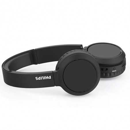 Philips Cuffie Bluetooth Con tasto Bass Boost Cuffia Wireless Over Ear TAH4205 | Nero