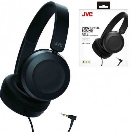 JVC Cuffie Pieghevoli Sovraurali Leggere con Telecomando e Microfono | Black