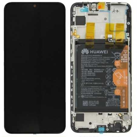 Huawei SERVICE PACK Display LCD ORIGINALE + Frame e Batteria Per P Smart 2019 POT-LX1 | Nero