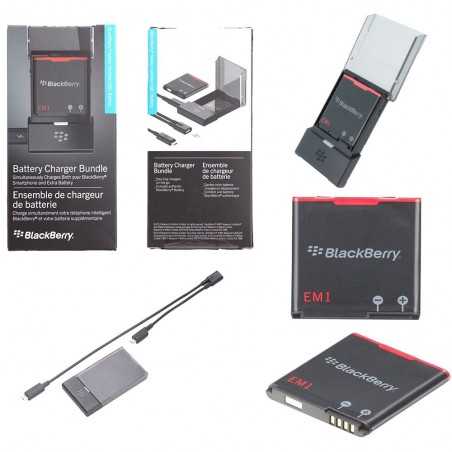 BlackBerry Bundle Dock + EM1 Replacement Battery for Curve 9370/9360/9350