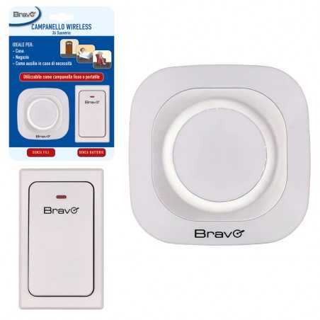 BRAVO Campanello Wireless KIN Plug In 36 Suonerie Fisso o Portatile