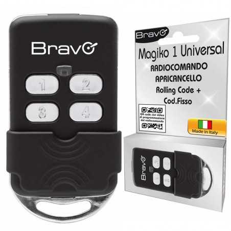 Bravo MAGIKO 1 Telecomando Universale Programmabile Radiocomando Apri-Cancello Rolling Code Autoapprendente 433/868Mhz