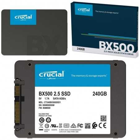 Crucial SSD Interno BX500 2,5" 240GB fino a 540 MB/s Stato Solido