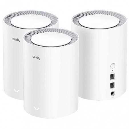 CUDY Sistema Mesh WIFI 6 AX1800 Confezione da 3 Pack 