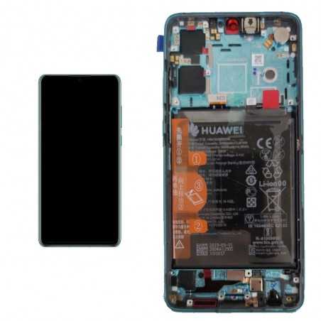 Huawei SERVICE PACK Display LCD ORIGINALE + Frame e Batteria Per P30 | ELE-L29 ELE-L09 ELE-L04 | Aurora Blue | New Version