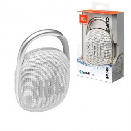 JBL CLIP 4 Speaker Bluetooth Cassa Portatile Waterprood e Dustproof IP67 | Bianco