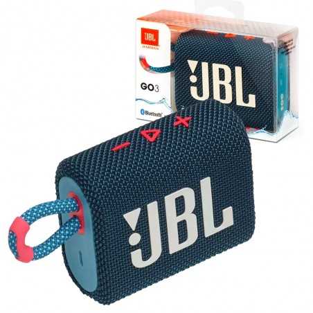 JBL GO 3 Speaker Bluetooth Cassa Portatile Waterproof e Dustproof IP67 | Blu Rosa