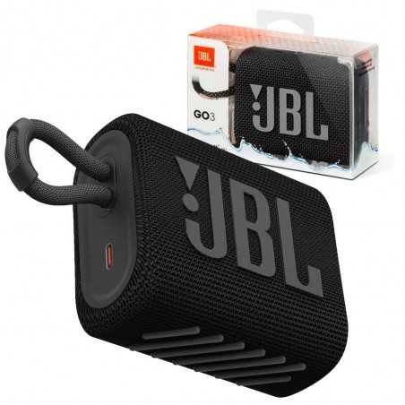 JBL GO 3 Speaker Bluetooth Cassa Portatile Waterproof e Dustproof IP67 | Nero