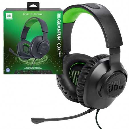 JBL QUANTUM 100 Cuffia Gaming Over-Ear Con Filo Nero/Verde