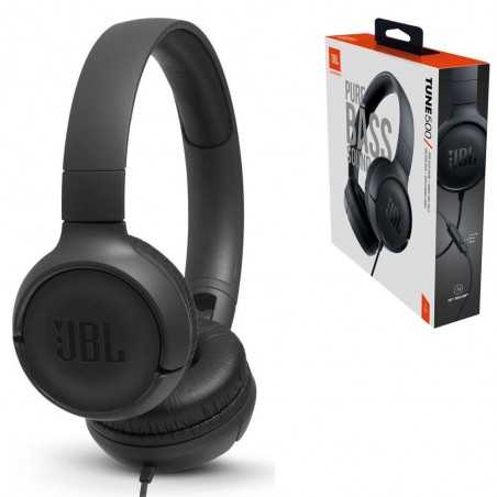 JBL Tune 500 T500 Cuffie Con Filo On-Ear Jack 3.5" Con Comandi e Microfono | Black