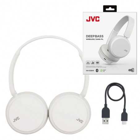 JVC Cuffie DEEPBASS WIRELESS On-Ear Bluetooth HA-S36W-W-U | BIANCO