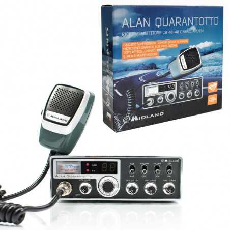 MIDLAND ALAN 48 Quarantotto Radio CB Ricetrasmittente Veicolare 40 Can. AM/FM