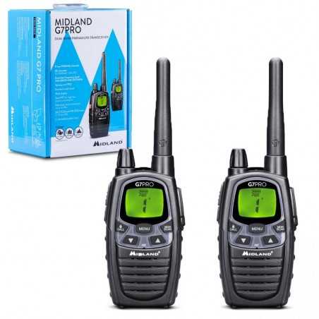 MIDLAND G7 PRO TWIN PACK RADIO RICETRASMITTENTE PORTATILE WALKIE TALKIE LPD/PMR