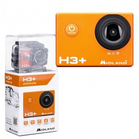 MIDLAND H3+ ACTION CAM FULL HD 1080p Wi-fi 4 Videocamera con Custodia Waterproof 30MT Accessori Inclusi