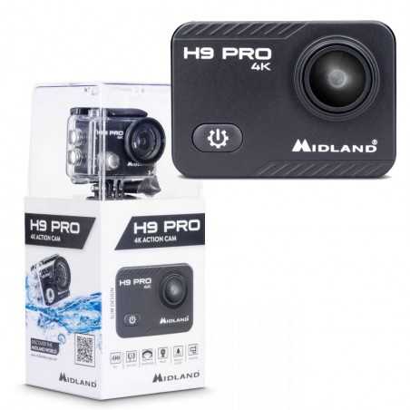 MIDLAND H9 PRO ACTION CAM 4K WI-FI Videocamera con Custodia Waterproof 30MT Accessori Inclusi