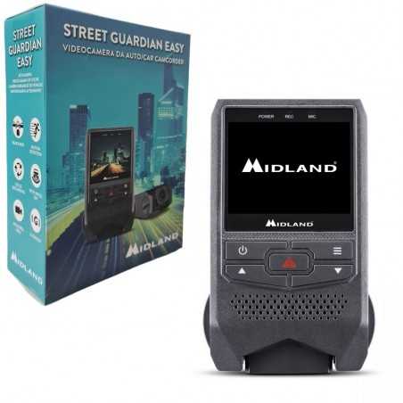 MIDLAND Street Guardian Easy Con Schermo Integrato da 2" Videocamera da Auto 1080p 30fps Dashcam