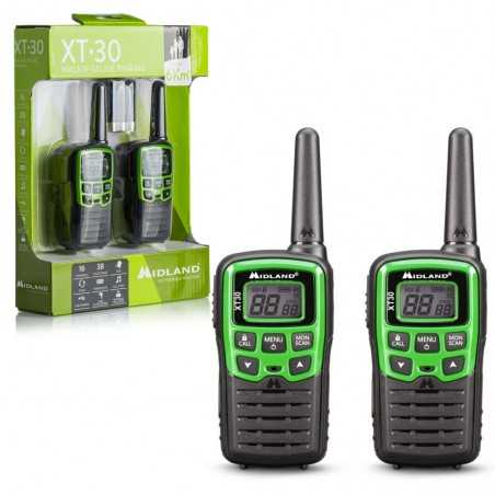 Midland XT30 Doppio Walkie Talkie Radio Ricetrasmettitori | Black and Green