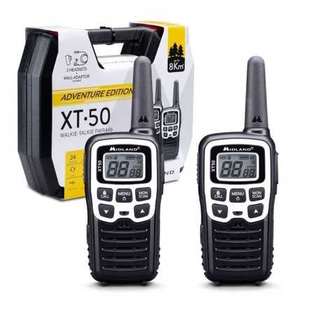 Midland XT50 Doppio Adventure Walkie Talkie Radio Ricetrasmettitori | Nero