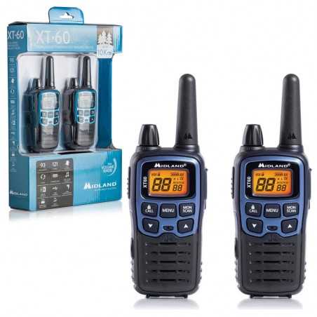 Midland XT60 Doppio Walkie Talkie Radio Ricetrasmettitori | Nero e Azzurro