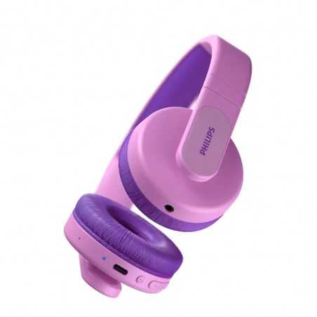 Philips Cuffie Bluetooth per Bambini Kids TAK4206 Wireless Con Volume Limitato | Rosa