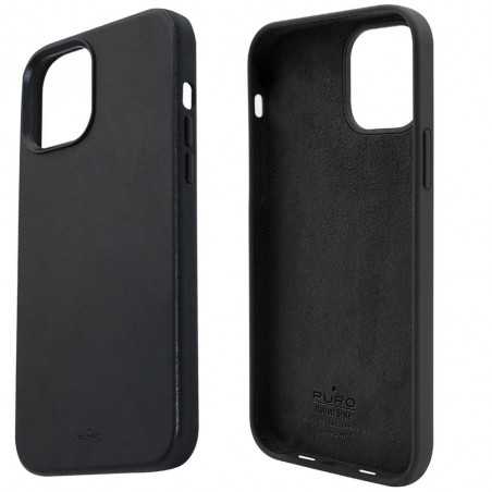 Puro SKY Leather Effect Case for iPhone 12 Pro Max | Black
