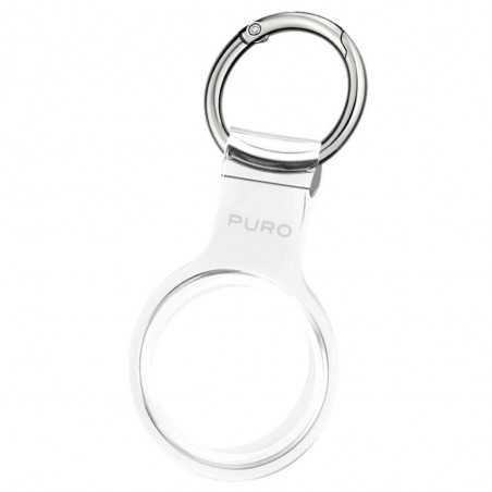 Puro 'NUDE' Ultra-Slim TPU Keychain for Apple AirTag with Transparent Hook