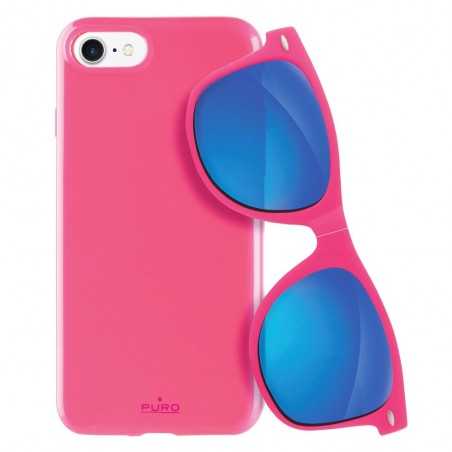 Puro SUNNY KIT per iPhone 7 Cover + occhiali da sole Rosa