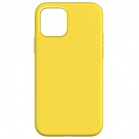 ROVI COLOUR Cover Morbida in Silicone Custodia Soft Touch Per iPhone 15 Giallo