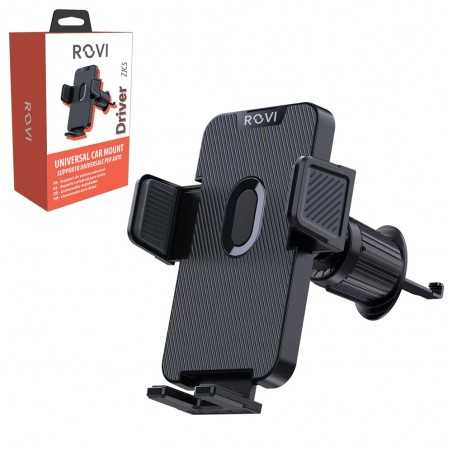 Rovi Driver Supporto Universale ZJC5 per Auto con Gancio | Nero