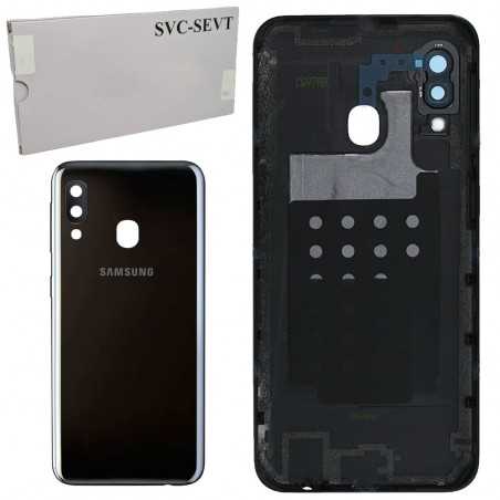 Samsung Back Cover Originale Service Pack con Camera Frame per Galaxy A20e SM-A202 | Nero