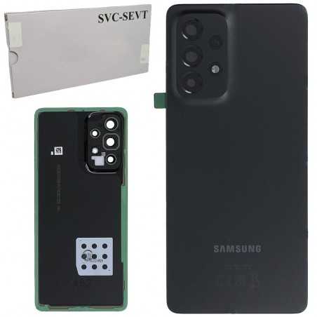 Samsung Back Cover Originale Service Pack con Camera Frame per Galaxy A53 SM-A536 | Nero