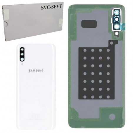 Samsung Back Cover Originale Service Pack con Camera Frame per Galaxy A70 SM-A705 | Bianco