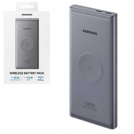 Samsung Batteria Portatile Wireless EB-U3300XJEG Battery Pack Fast Charge 10000mAh 2 porte Type-C | Gray