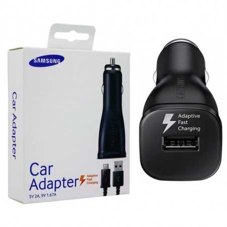 Samsung Car Adapter Fast + Micro Usb Nero