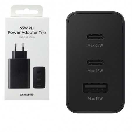 Samsung Caricabatterie Super Fast Charging (65W) TRIO 2 USB-C, USB-A