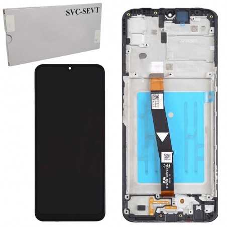 Samsung SERVICE PACK Display LCD ORIGINALE + Frame Per Galaxy A226 A22 5G 2021 | Nero